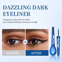Eyeliner liquide noir imperméable et résistant à la transpiration, soyeux et non tachant, à séchage rapide, pour un look noir intense et durable