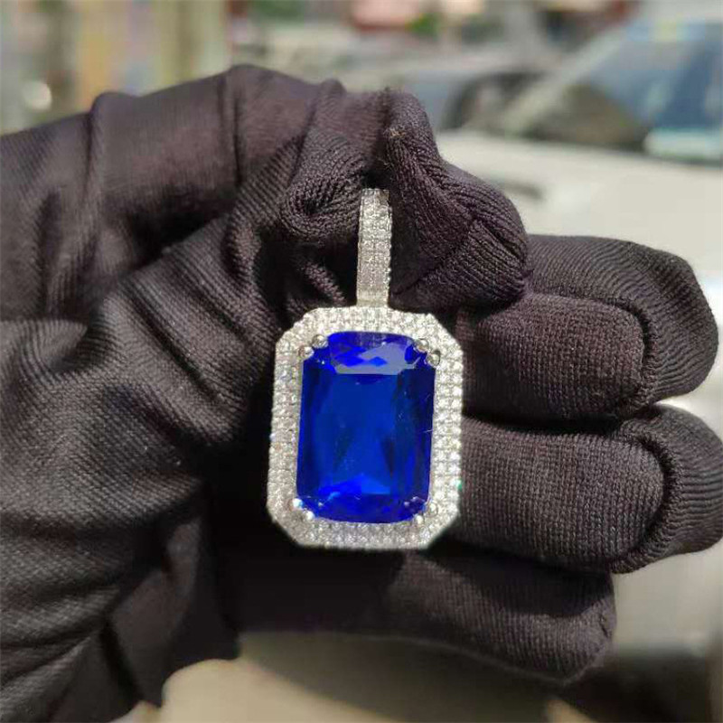 Silver+blue stone