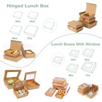 Papel recubierto reciclable al por mayor, contenedores de comida rápida, carpetas para llevar, pollo frito laminado mate/brillante desechable