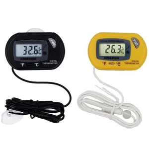 Thermomètre numérique à écran LCD, jauge de température avec ventouse, pour réfrigérateur ménager réservoir de poissons, ST-3