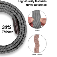 Ceintures élastiques tressées pour hommes, en nylon tissé, pour le golf, décontractées, pour le travail, pour pantalons et shorts, ceinture tactique décontractée