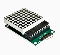 Stok MAX7219 modul tampilan LED kabel dupont MCU MAX7219 modul kontrol Tampilan kisi LED