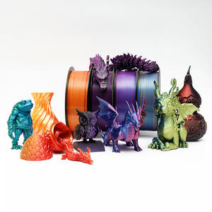 Filamento de Impresión 3D PLA <span class=keywords><strong>Bicolor</strong></span> de 1.75mm, 1KG, Rosa/Amarillo/Morado/Azul, Efecto Seda, Grado A+, Certificación CE y RoHS, 6 Meses de Garantía - Product Image 2