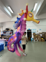 Costume d'hippocampe d'hippocampe gonflable de marche personnalisé pour la décoration de représentation de défilé