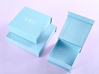 Boîtes d'emballage de luxe personnalisées écologiques en papier rose, doublées de mousse magnétique rigide, faites à la main, haut de gamme, pour cache-tétons