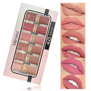 <span class=keywords><strong>Set</strong></span> Lip Gloss Vegan Tahan Air Matte Gel Anti Luntur Tahan Lama 6 Pcs Portabel Baru dalam Kotak Hadiah - Product Image 1