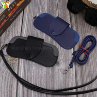 YY Promotion Exceptionnelle : Étui Rétro Classique en Cuir PU avec Fermeture Boutonnée pour Lunettes – Pochette Portable Légère à Suspendre au Cou pour Rangement de Lunettes de Soleil