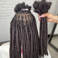 100% cheveux humains longues serrures Extension africaine torsion en vrac noir femmes à la main cheveux longs serrures Extension de cheveux humains