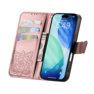 Funda Tipo Cartera con Ranuras para Tarjetas, Diseño de Mariposa, en Cuero PU, para iPhone 18 Pro Max, 17, 16, 15 - Product Image 3