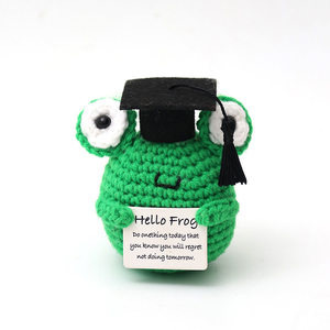 Frog+Black Graduation Cap H-Card
