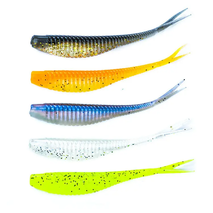 WEIHE 7CM 1.8g Soft Jerk Shad Soft Swimbait Silikon Soft Lure Wurm zum Karpfen angeln