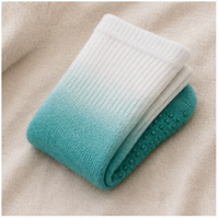 Chaussettes de yoga et de Pilates mi-longues antidérapantes à dégradé, respirantes, à séchage rapide, en coton anti-transpiration, technique tricotée pour l'automne