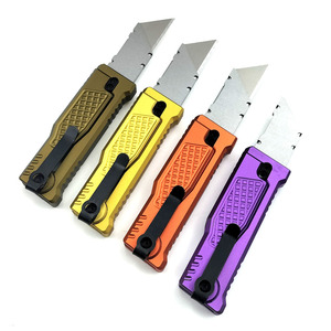 Nouveau couteau utilitaire Reggie <span class=keywords><strong>Gravity</strong></span> T6 manche en aluminium couteau pliant à lame remplaçable Portable - Product Image 3