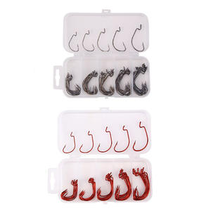 Hameçons XY-60, boîte de 51 pièces, hameçons pour leurres de pêche en eau douce, hameçons pour appâts souples, accessoires de pêche - Product Image 1