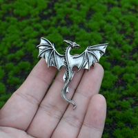 Broche Dragon Viking Vintage de Mode en Gros pour Hommes et Femmes, Amulettes, Broches Animaux, Badges de Revers pour Chemises, Bijoux