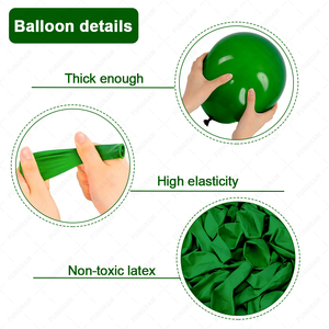 Wholesale 5 10 12 <strong>18</strong> 36 <strong>Inch</strong> Thick Durable Eco-Friendly Green Round <strong>Latex</strong> <strong>Balloons</strong> with Retro Colors for Party Decorations - Product Image 2