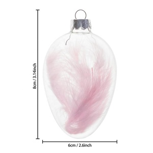 Happy <strong>Easter</strong> Decoration Indoor Custom <strong>Easter</strong> Eggs Filled Feather Hanging Decorative Glass Egg <strong>Easter</strong> <strong>Ornament</strong> - Product Image 3