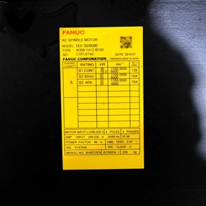 Motor de Husillo FANUC A06B-1412-B100 en Stock, Motor AC SPNDL MDL Ai 30/6000, Motor AC Fanuc - Product Image 5