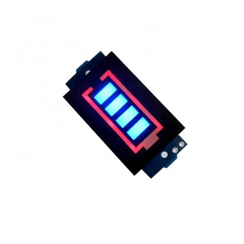 लिथियम बैटरी पावर इंडिकेटर बोर्ड 1 2 3 4 स्टोरेज बैटरी पावर इंडिकेटर सिंगल लिथियम 3.3-4.2V (नीला डिस्प्ले)