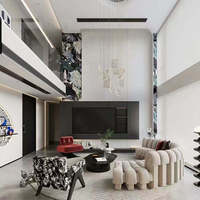 Canapés design, ensemble de meubles de luxe pour la maison, design moderne, salon, meubles de luxe, canapé en cuir sectionnel en forme de S