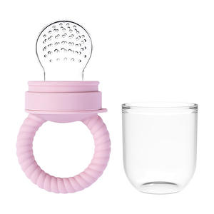 Vente en gros 1 pièce Mangeoire à fruits pour bébé en silicone avec couvercle et tétine, pour l'alimentation et la dentition, pour la consommation de fruits frais et de légumes - Product Image 6