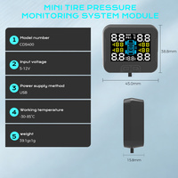 Système de surveillance de la pression des pneus Porcsi CDS440 TPMS avec écran LCD, capteur intégré 433,92 MHz, 0-8 pneus, pour véhicules à quatre roues multiples
