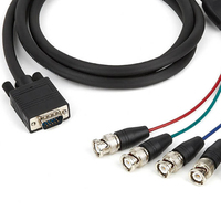 RS232 DB9 mâle à 5 Ports BNC mâle séparateur VGA à 5 BNC câble serpent