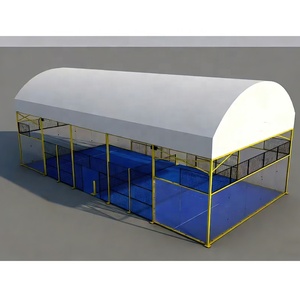 Double Blue Padel Court Professional Tourament Popular Sport Paddle Tennis Court with Tempered Glass - Product Image 6