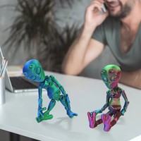 Ornement extraterrestre 3D avec articulations mobiles, Halloween créatif, cadeaux de Noël, décorations de vacances faites à la main