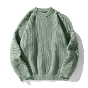 Suéter Casual de Cachemira para Hombre, Cuello Redondo, Tejido Acanalado, Antipilling, Cálido, Manga Larga, Otoño-Invierno, Venta al por Mayor - Product Image 5
