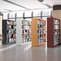 Étagère à livres réglable en acier, simple face, sans boulons, pour librairie, mobilier de salon, étagères métalliques avec 4 niveaux