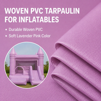 Tissu PVC tissé 500D 18x18 imperméable violet de qualité supérieure pour Air Dancer, idéal pour les événements haut de gamme