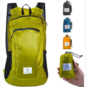 Free sample Printed logo on a factory-made, waterproof, foldable backpack with a <b>large</b> capacity and minimal weight - Product Image 1