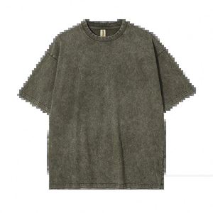 Custom Logo Most Popular Washed Oversized T Shirt Short Sleeve Puff Print Embroisery Vintage Streetwear Acid <b>TShirt</b> - Product Image 5