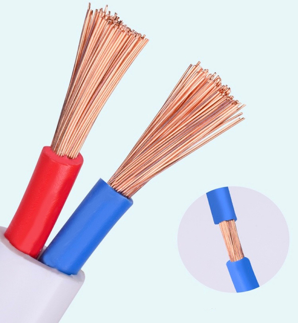 Wholesale for Underground Application 2Core 1.5mm/2.5mm/4mm Flat Solid Copper PVC Insulated Sheathed Electric Wire Cable