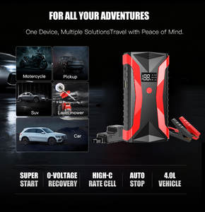 Многофункциональное пусковое устройство 12В и портативный внешний аккумулятор для экстренного запуска автомобилей и мотоциклов, для помощи на дороге - Product Image 4