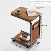 Table d'appoint multifonctionnelle minimaliste mobile avec roulettes, petite table basse, bureau de canapé, étagère de rangement pour chambre et salon