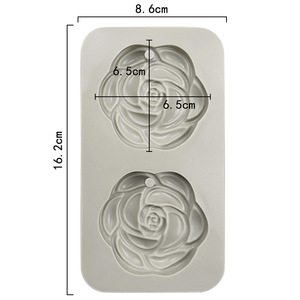 새로운 2 리안산 차꽃 향기 실리콘 수제 귀여운 케이크 포장 및 DIY 장식 몰드 - Product Image 6