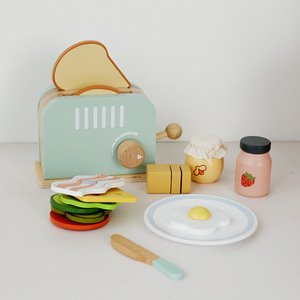Giocattolo in Legno per Bambini, Set Cucina con Tostapane e Sandwich, Gioco di Ruolo Educativo Montessori - Product Image 2