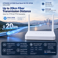 XPON ONT 4GE+1POTS+1USB AC1200 Dual Band Wi-Fi5 2.4G 5G MU-MIMO XPON ONU untuk GPON EPON FTTH Fiber Modem