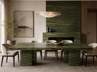 Dalles de marbre poli Oasis Verde, coupées sur mesure, carreaux, panneaux muraux cannelés, plans de travail pour îlots de cuisine, dessus de tables consoles et dessus de lavabos