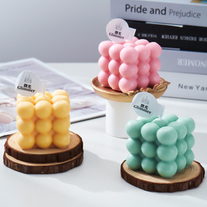 Velas Aromáticas Suministradas por la Fábrica, Decoraciones para Dormitorio, Velas Aromáticas Creativas de Bricolaje con Forma de Cubo de <span class=keywords><strong>Rubik</strong></span>, Recuerdos - Product Image 3