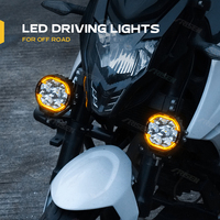 Feux auxiliaires LED de 3,5 pouces, projecteurs ambrés DRL pour Jeep Wrangler Bronco Polaris RZR Can-Am Maverick Honda Talon A-Pillar Ditch