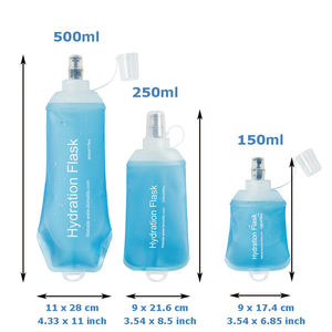 ขวดน้ำใส่น้ำสำหรับวิ่งขนาด500มล. 250มล. 150มล. กระติกน้ำ TPU แบบนิ่มพับเก็บได้ขวดใส่น้ำใส่น้ำ - Product Image 2