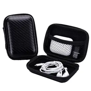 black color zip lock trip using adapter charger collect eva wire storage cable management box organizer