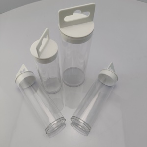Nhà máy nhựa trong suốt Ống Tóc Giả bao bì Pet Ống Jar với nắp sang trọng Tóc Giả bao bì Ống - Product Image 3