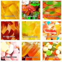 Bonbons gélifiés au glucose de formes variées, emballage en boîte, fabrication directe d'usine, OEM, ODM, emballage personnalisé, marque privée, vente en gros