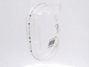 Twinkling Star Number White Pt950 Micro Wrist Cord with Shimmer Inlay Campus Unisex <b>Cute</b> Daily Platinum Wrist Trinket Gift - Product Image 2