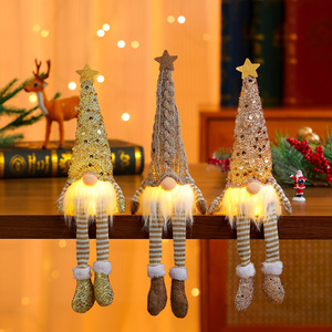 New sequined faceless light-up <b>doll</b> Christmas ornament, dwarf <b>doll</b>, Christmas decoration, gift - Product Image 1