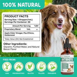 <span class=keywords><strong>Gotas</strong></span> de antibióticos naturales personalizables para perros, suplementos antiinflamatorios para perros que apoyan el alivio de alergias, cuidado de la salud de las mascotas - Product Image 2